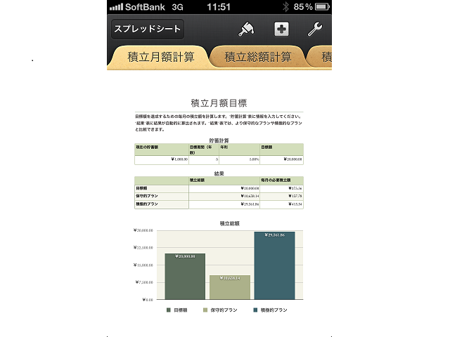 見栄え良い表やグラフをiphoneだけで作る そしてexcel形式で送る 知っ得 虎の巻 知っ得 虎の巻