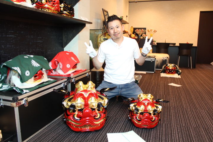 国産獅子頭 ハイエンドモデル 総宇津 一尺三寸＆一尺 販売例