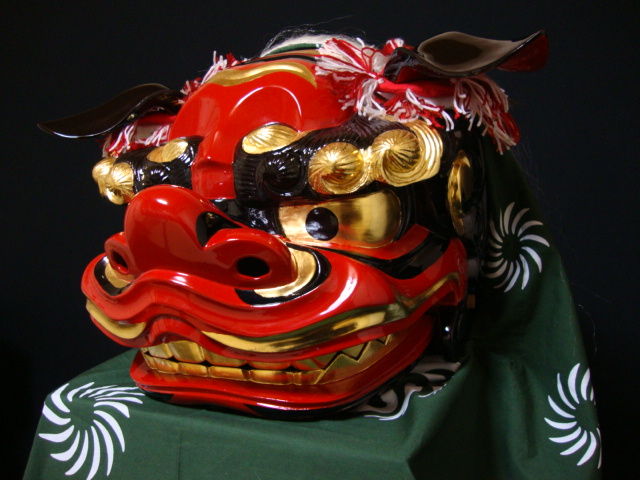 獅子頭 獅子舞 準国産 宇津 一尺一寸 販売例!! : 伝統品質 獅子頭 獅子舞 準国産 宇津 一尺一寸 販売例!! : 伝統品質