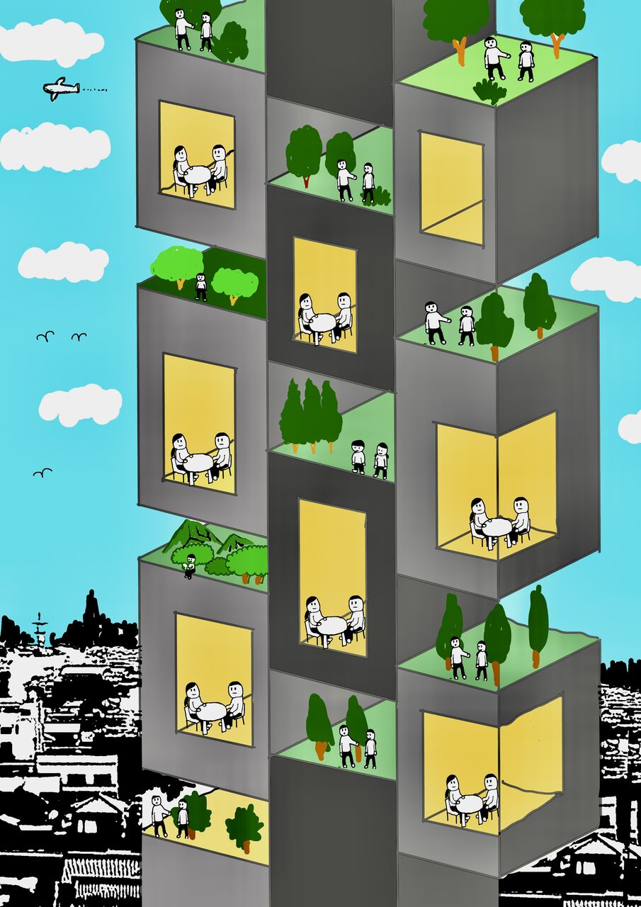 ブロックマンション 絵の建築家 ブロックマンション 絵の建築家