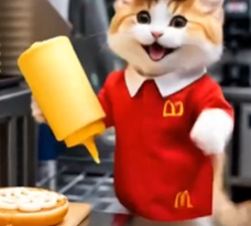マクドナルド　猫