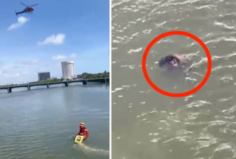 【閲覧注意】泳げないのに川に飛び込んだ犯罪者の死に方、エグすぎる・・・（動画あり）