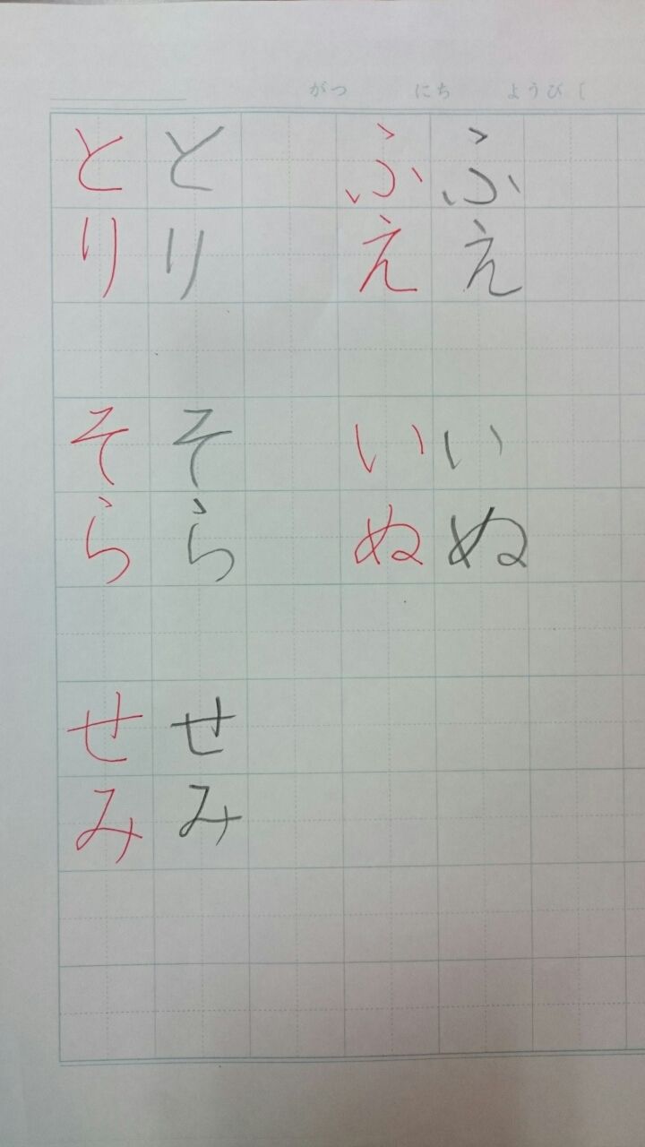 ひらがな集中講座受講中の生徒さん 字を習おう 那覇の齋藤書道教室です ひらがな集中講座受講中の生徒さん 字を習おう 那覇の齋藤書道教室です