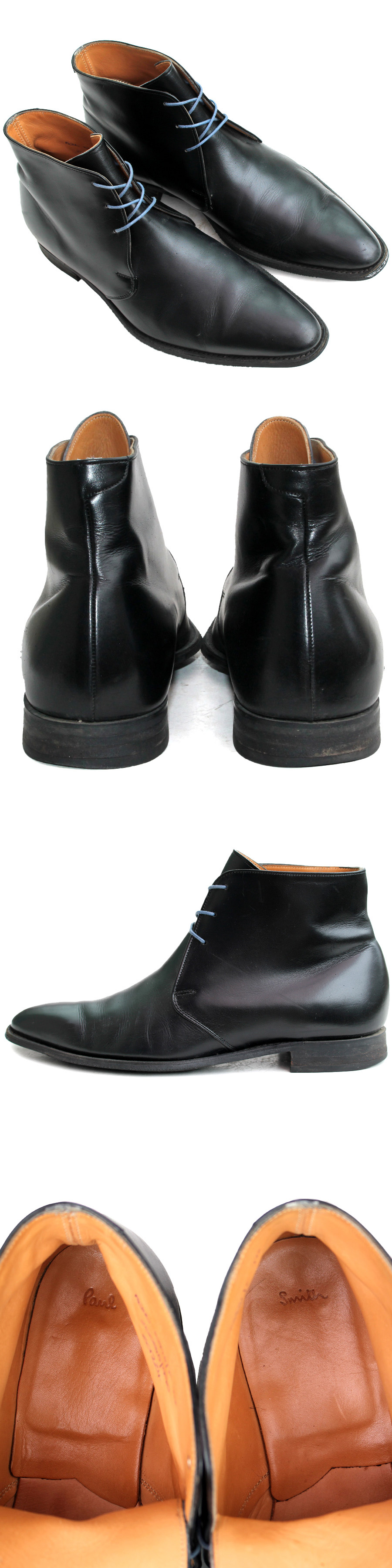 チーニー製★Paul Smith ポールスミス★チャッカブーツ 7.5F=26 CHEANEY ラスト10994 イングランド製 ショートブーツ レザー p i-826