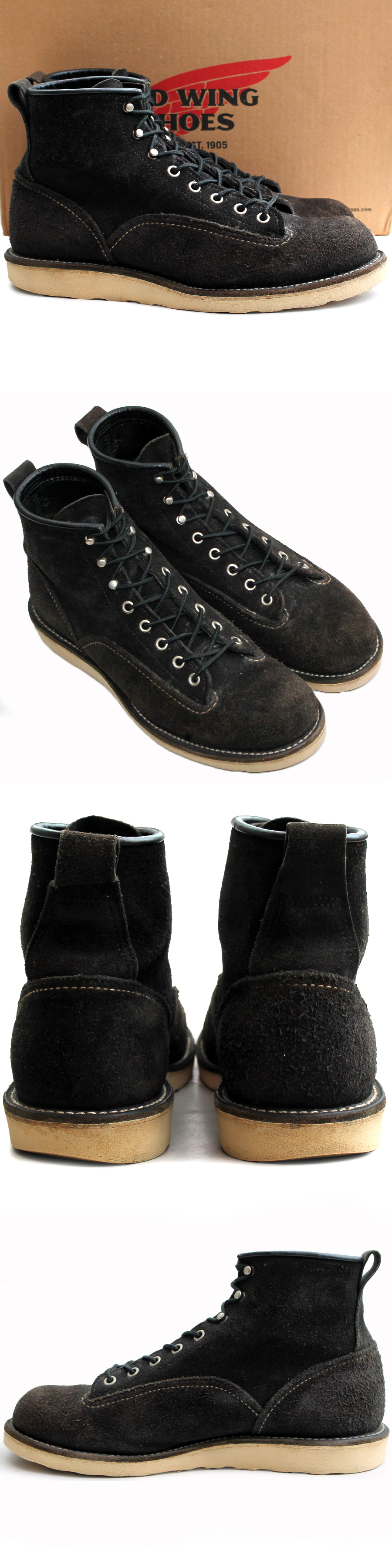 USA製★Red Wing SHOES レッドウィング★6inch LINEMAN 8=26 2900 ラインマン 11年 ラフアウトレザー レーストゥートゥ メンズ p i-326