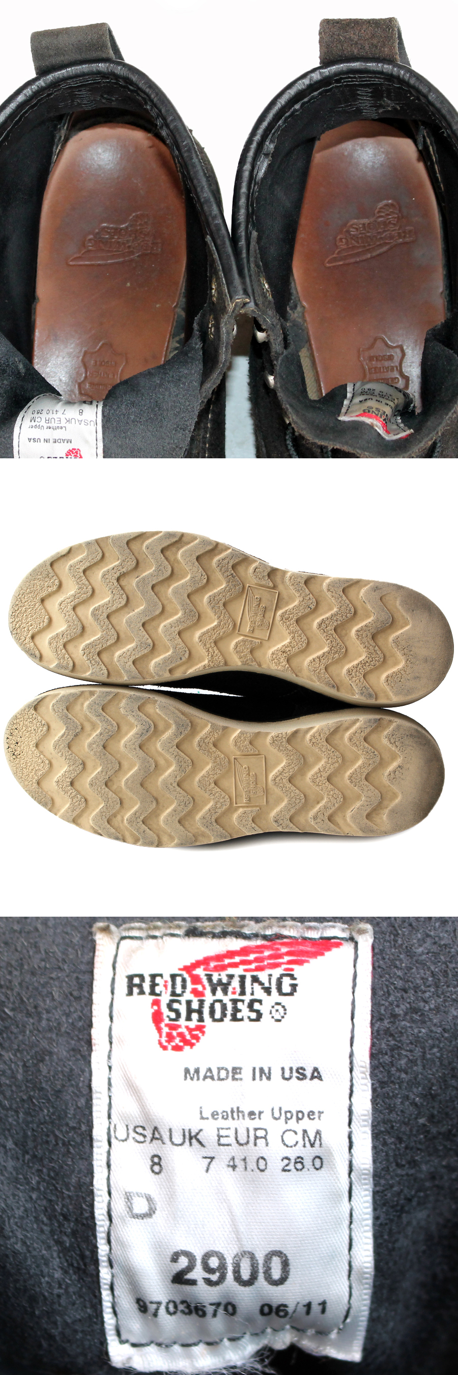 USA製★Red Wing SHOES レッドウィング★6inch LINEMAN 8=26 2900 ラインマン 11年 ラフアウトレザー レーストゥートゥ メンズ p i-326