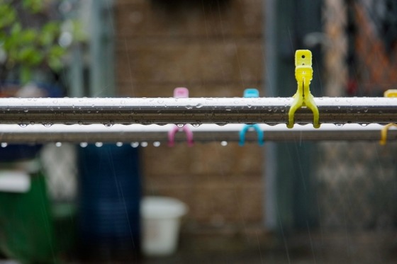 雨のときには洗濯物が乾きません