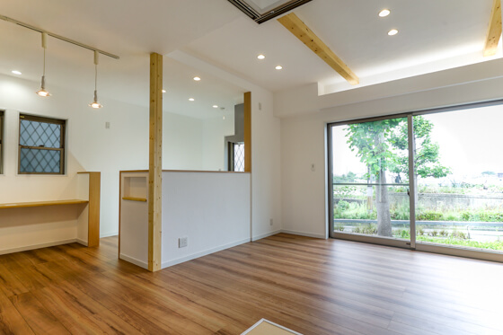 見せ梁を採用し、天井高を高くして良かったです！