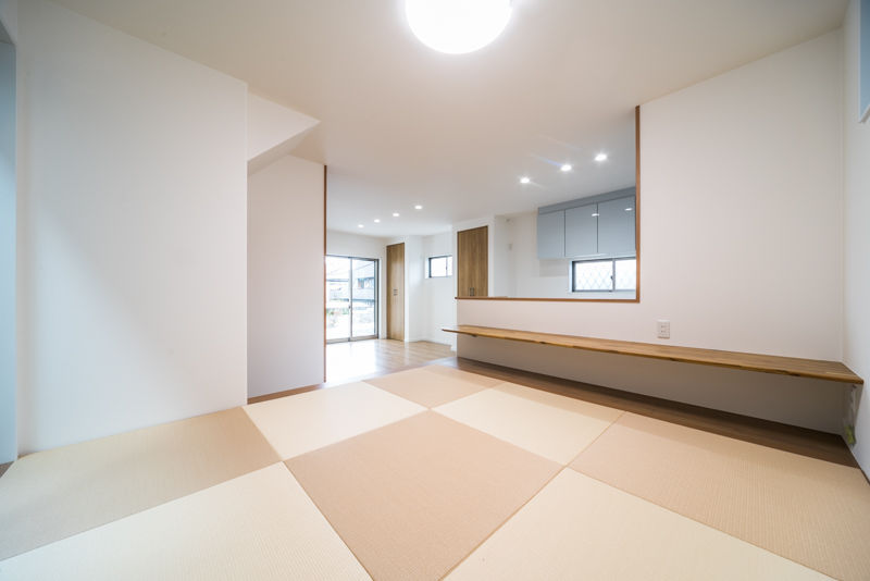 対面式和室ダイニングの間取りで食事も勉強もお昼寝もできる 注文住宅ブログ 大阪京都で注文建築専門の工務店は匠建枚方 対面式和室ダイニングの間取りで食事も勉強もお昼寝もできる 注文住宅ブログ 大阪京都で注文建築専門の工務店は匠建枚方