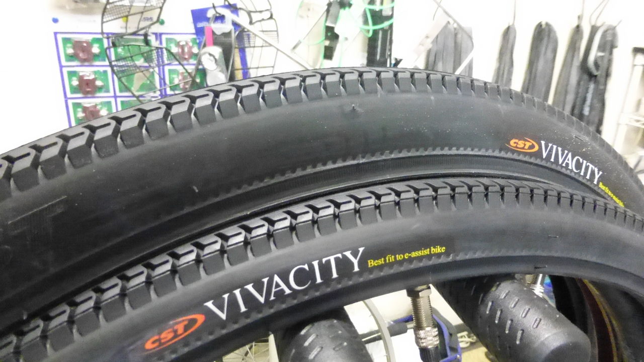 自転車のタイヤが1日