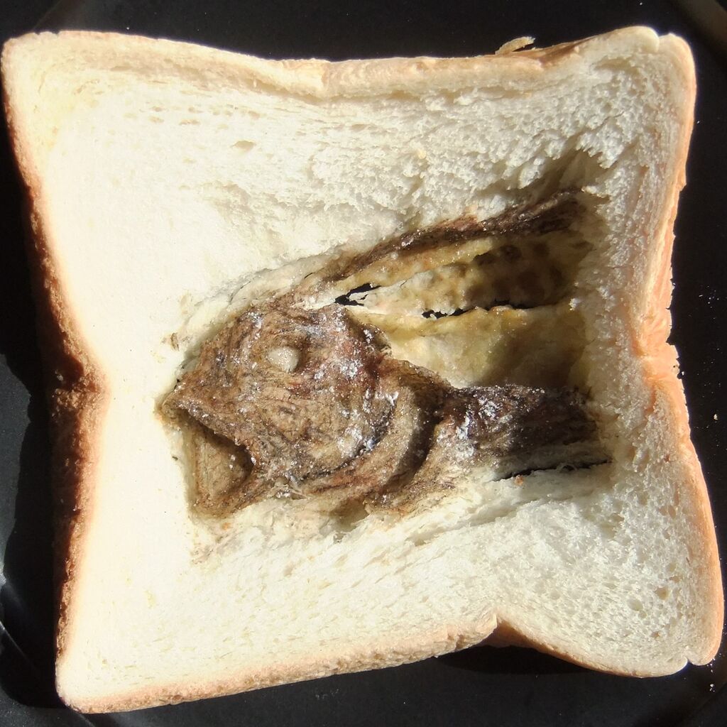 メバル唐揚げ 食パンの窓