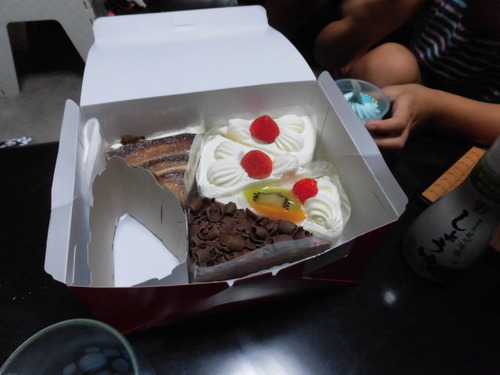 昨日の家族の食事のあとのケーキ 将門ｗｅｂ