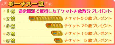 クイズでゲームチケット
