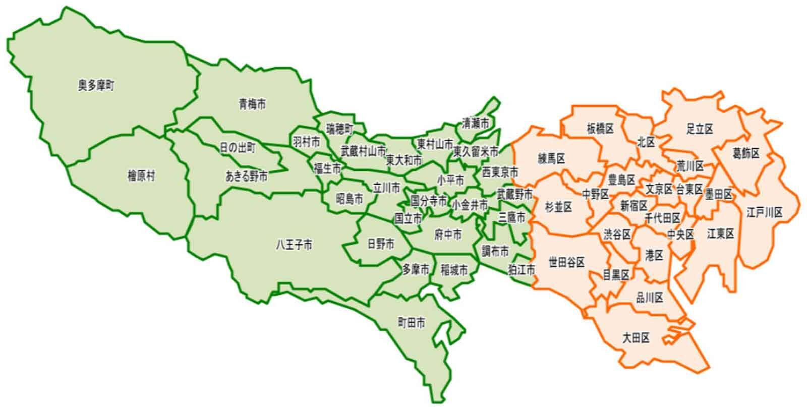 立川市の位置 地理 地図など 立川市