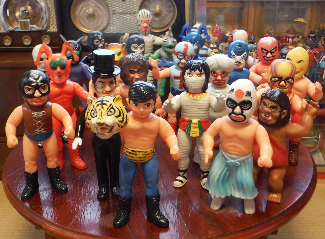 ナカジマ当時物ソフビ タイガーマスク わるものレスラー「キングサタン