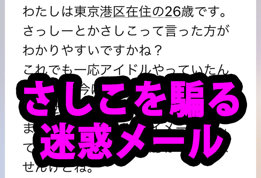 【対決】「さしこ」を騙る迷惑メールと繰り広げた史上まれに見るバカ問答!! ビオフェルミンは誰だ？