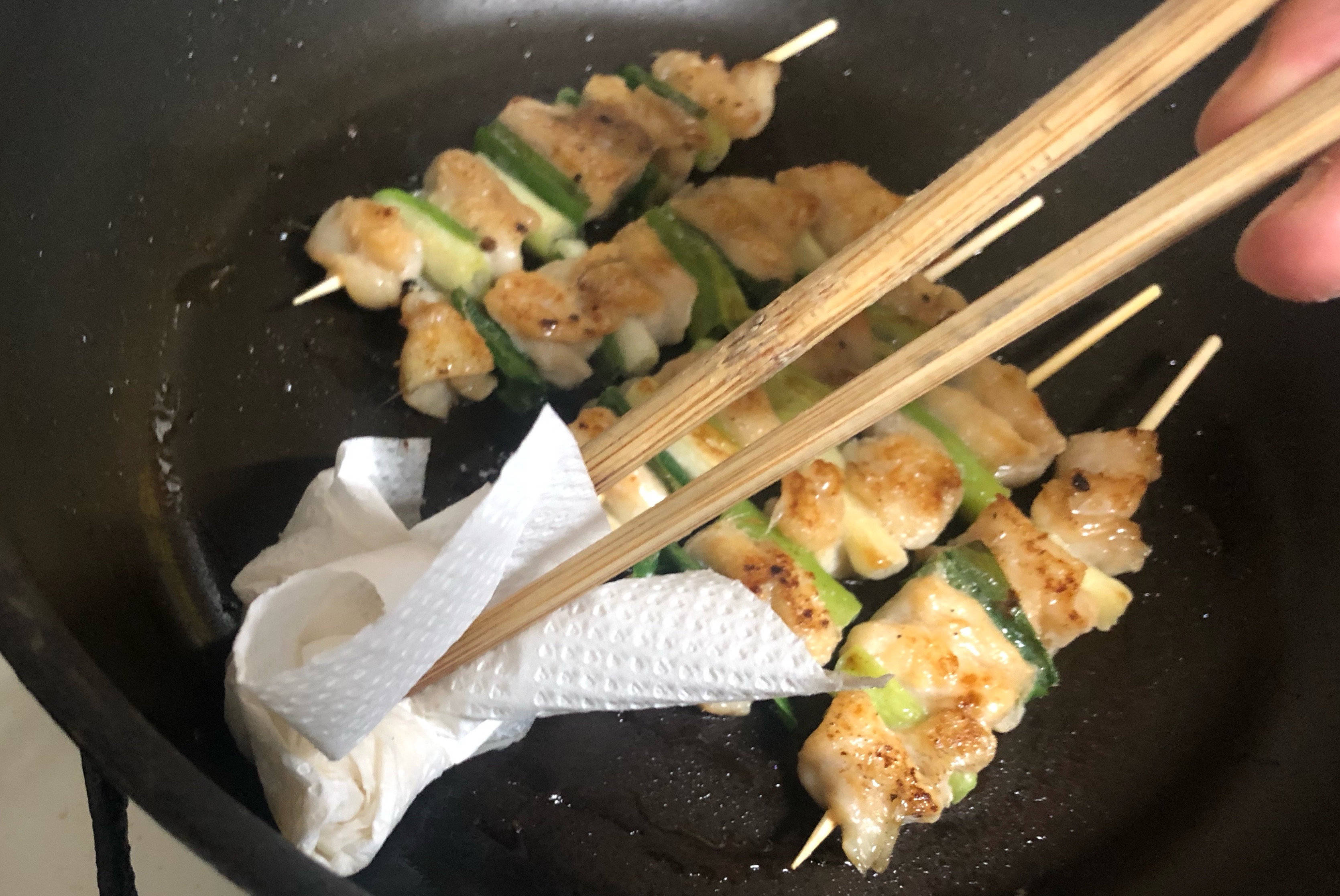 キスの焼き鳥風 たれと塩 釣りの後の家飲みにフライパンで簡単 Blue Tetristの釣りノート