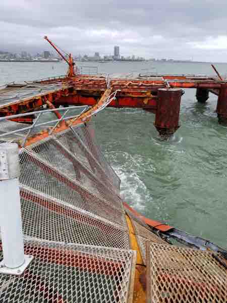 台風後の須磨海づり公園 復活への長い道 Blue Tetristの釣りノート