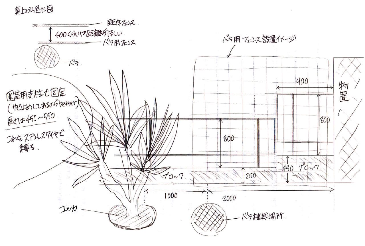 ど素人が つるバラ 用のフェンスをdiyする Part 1 しゅうの空空漠漠ダラダラ日記 ど素人が つるバラ 用のフェンスをdiyする Part 1 しゅうの空空漠漠ダラダラ日記