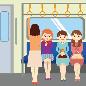 【唖然】女性専用車両で。３つ席の右に可愛い子、左におばさんが座っていた →リーマンが真ん中にドカッと座った瞬間、女の子が席を立った →リ『失礼だろう！！！』