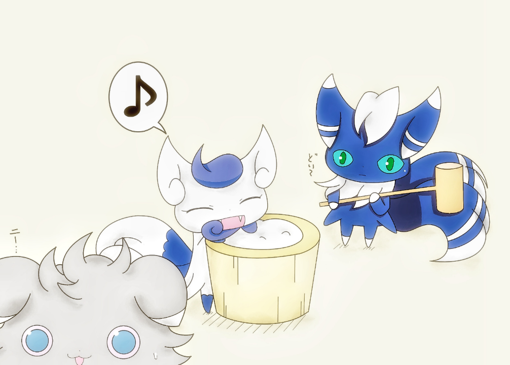 ニャオニクス兄妹 下描きサオリちゃんと薫颯 ポケモン スーパー猫の日 サバ缶のサンシャインブログ