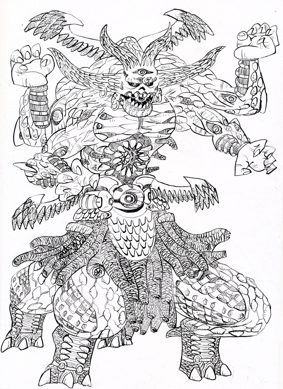 入院時に書いたイラストのモノクロ板 しばいつんの何でもない日記2代目 入院時に書いたイラストのモノクロ板 しばいつんの何でもない日記2代目