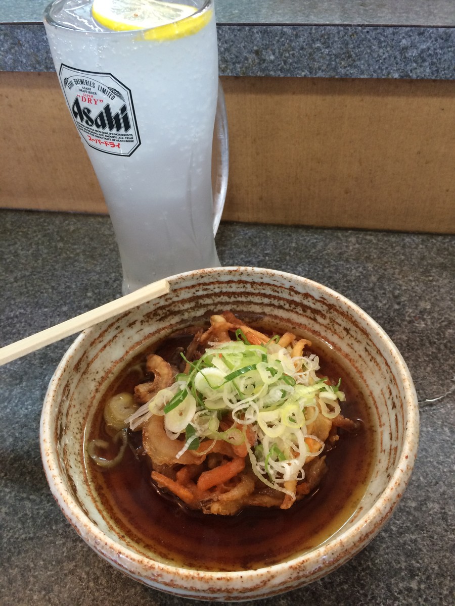 ｊｒ名古屋駅１番ホームで梯子酒 湯豆腐と天つま 立ち食いそば かきつばた 住よし 濱端