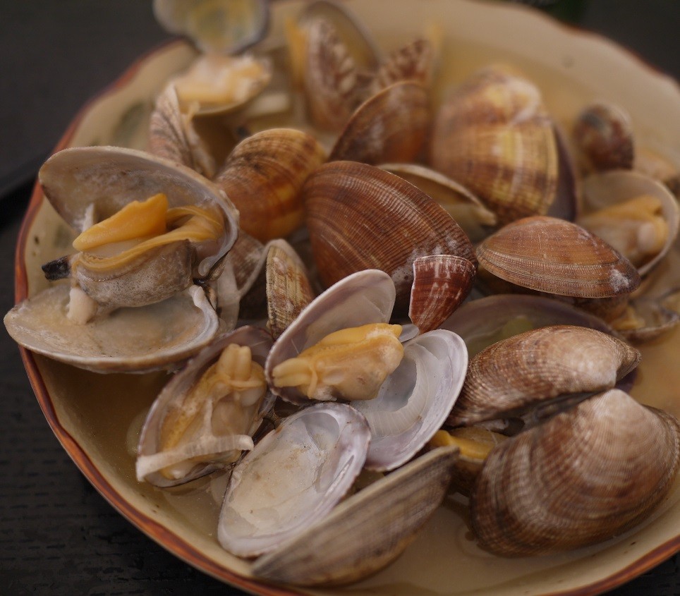 今が旬 アサリの酒蒸し いちば 濱端