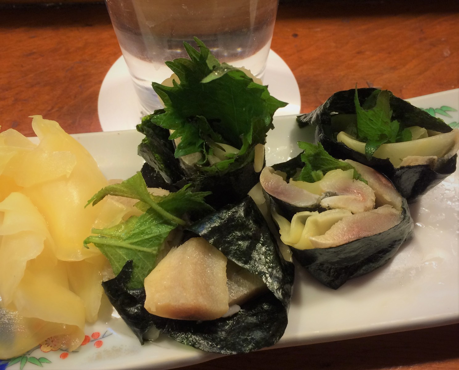 寒ブリとガリこはだ海苔巻き 寿司 かわしま 浅間台 濱端