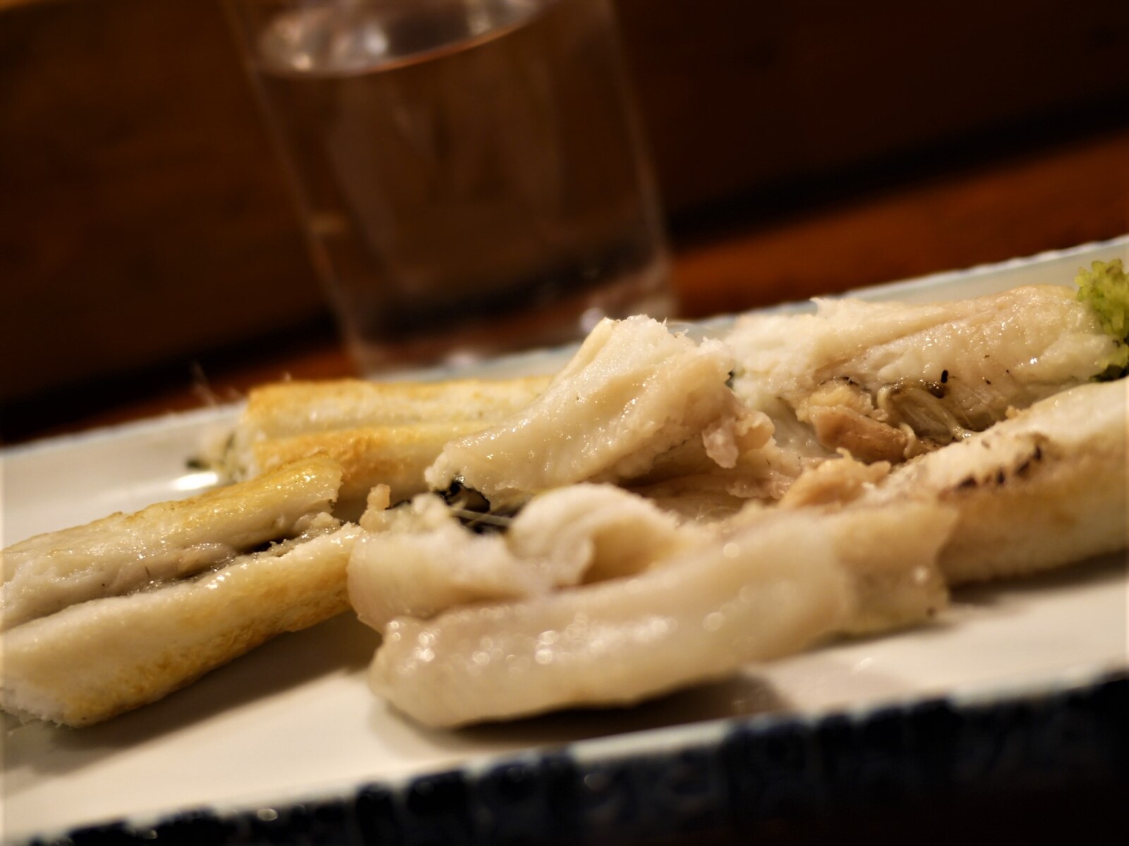 自家製のカラスミと生穴子塩焼き 寿司 かわしま 浅間台 濱端