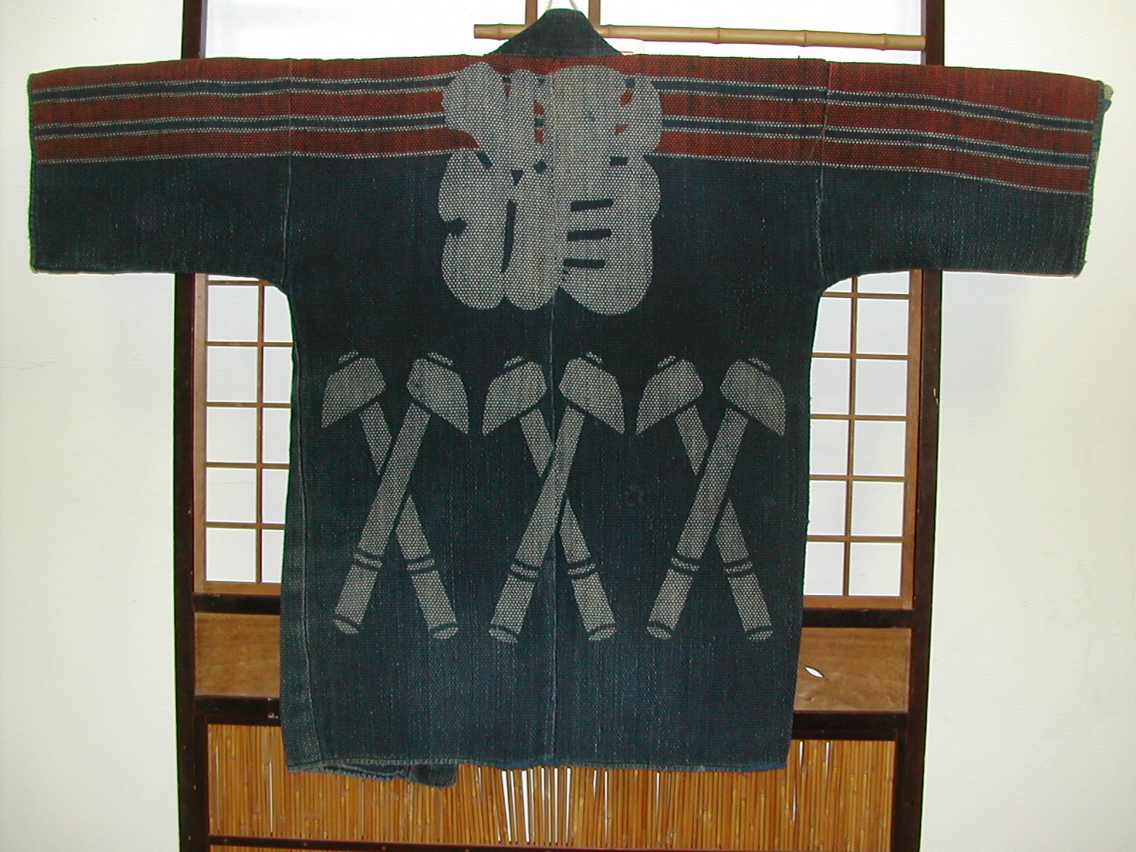 ☆レトロ 刺し子 半纏 ◇ 消防団 火消し はんてん 法被 はっぴ 昭和