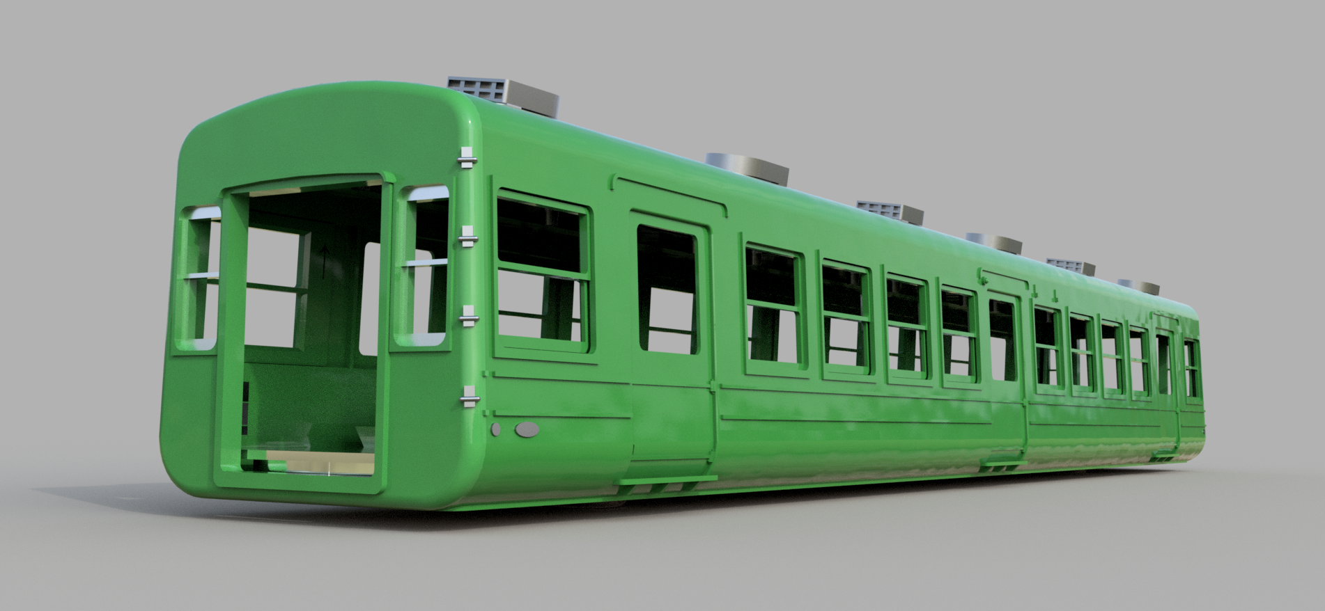 FUSION360で東急初代5000系を作る その3 : 銀色電車研究室