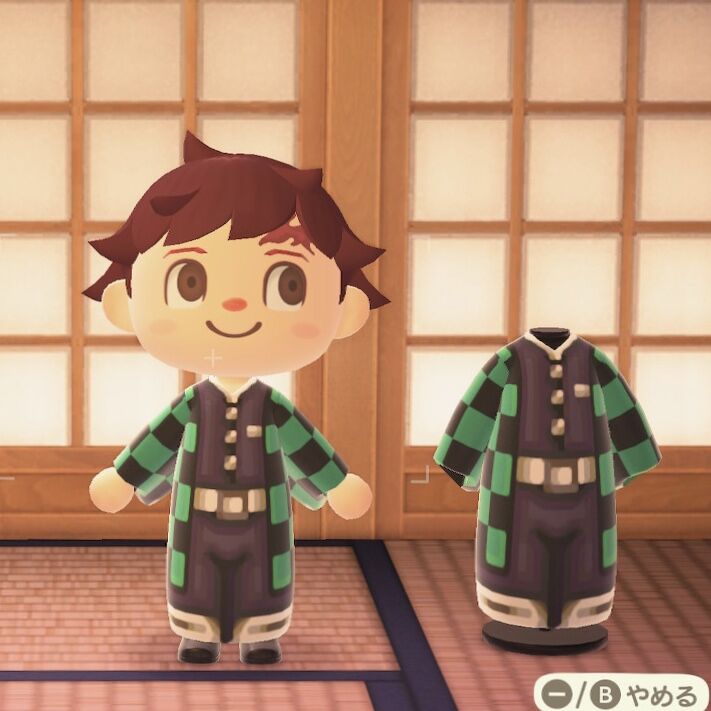 配布 竈門炭治郎 かまどたんじろう のアザと隊服 あつまれどうぶつの森 マイデザイン配布 りせてす店