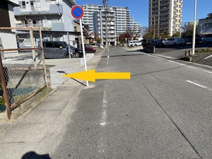 本店裏の道(北に向かう)