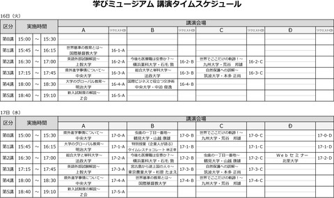 講演タイムテーブル2