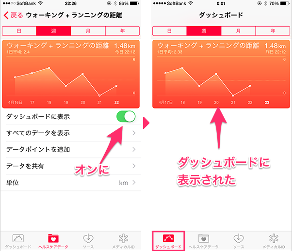 Iphone ヘルスケア の使い方 歩数や移動距離をグラフで表示する Simple Guide To Iphone シンプルガイド