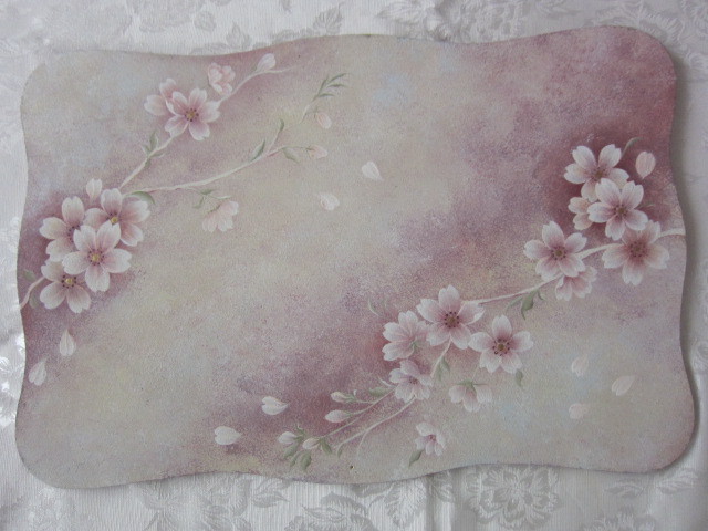 トールペイント 桜のティーマット : SimpleSlowなペイントライフ トールペイント 桜のティーマット : SimpleSlowなペイントライフ