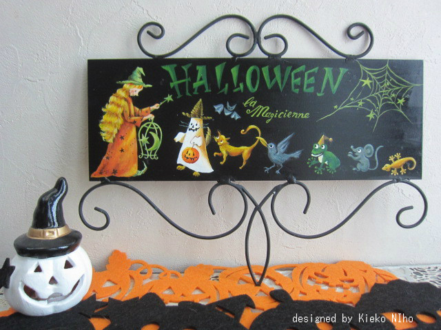 ハロウィンボビータカシマ木製トールペイント作品 ハロウィンボビー