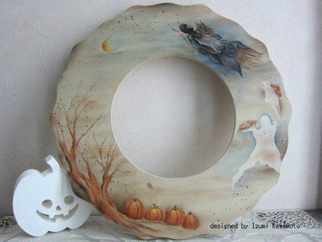 ハロウィンボビータカシマ木製トールペイント作品 ハロウィンボビータカシマ木製トールペイント作品 ボビータカシマ