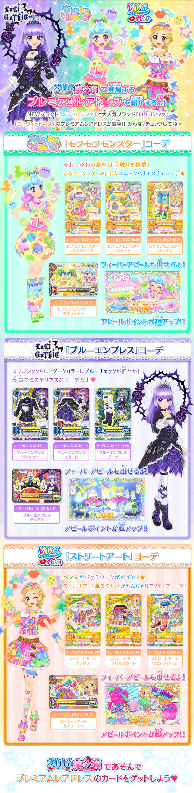 アイカツ！】2016シリーズ第2弾まとめ④ プレミアムレアドレス公開