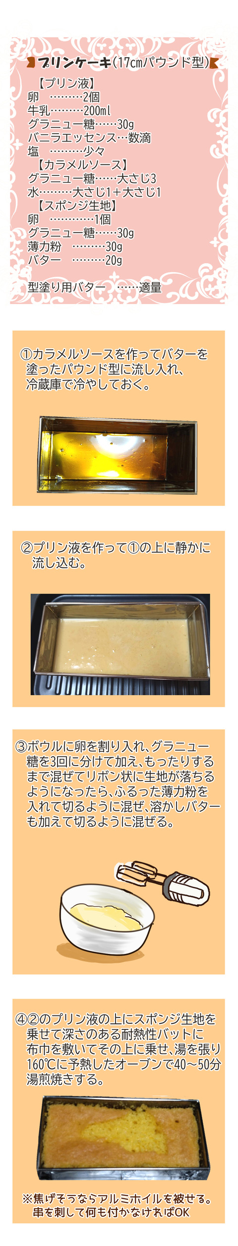 レシピ_プリンケーキ