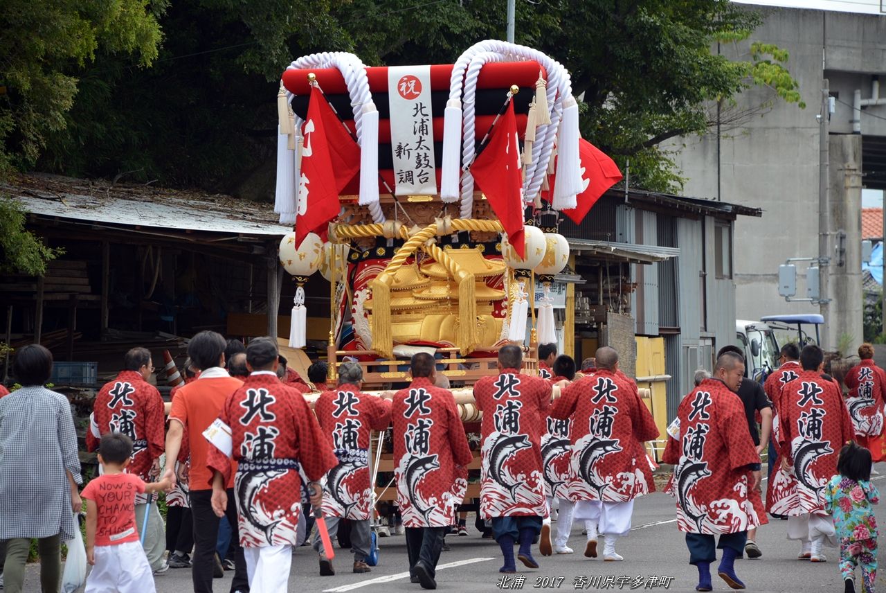 北浦太鼓台の新調お披露目がありました 2017年9月23日 香川県