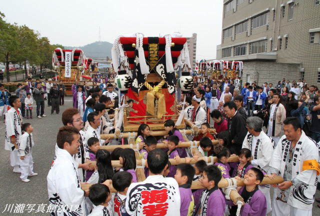 愛媛東予-香川坂出-祭礼出太鼓台ミニチュア15地方祭山車 太鼓台ミニチュア