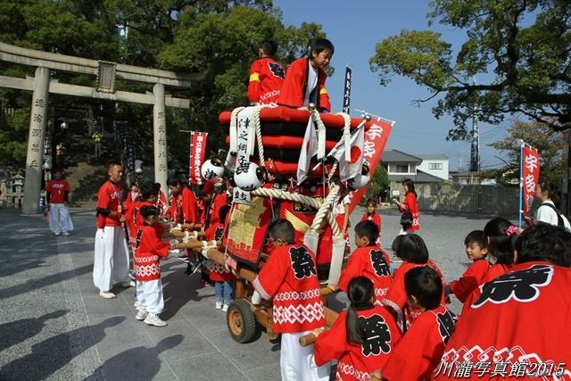 津之郷子供太鼓台23年ぶりの宮入 2015年10月24日 香川県