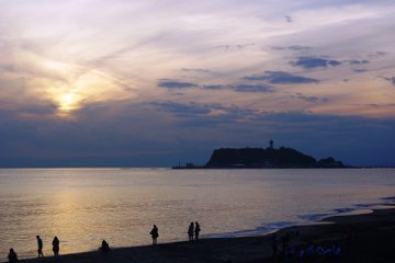 七里ヶ浜の夕景