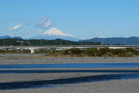 大井川と富士山