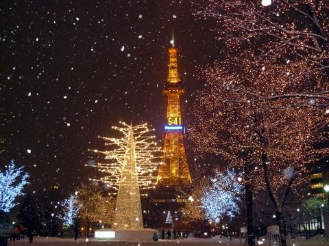 （夜景：大通公園）