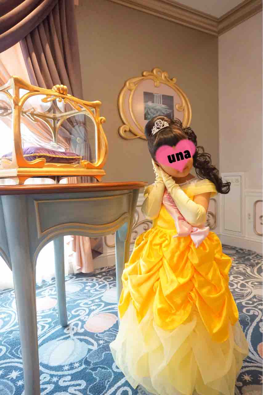育児投稿 ディズニーランドでunaちゃんプリンセス体験 Sioこうぼう 子育てと手作りと