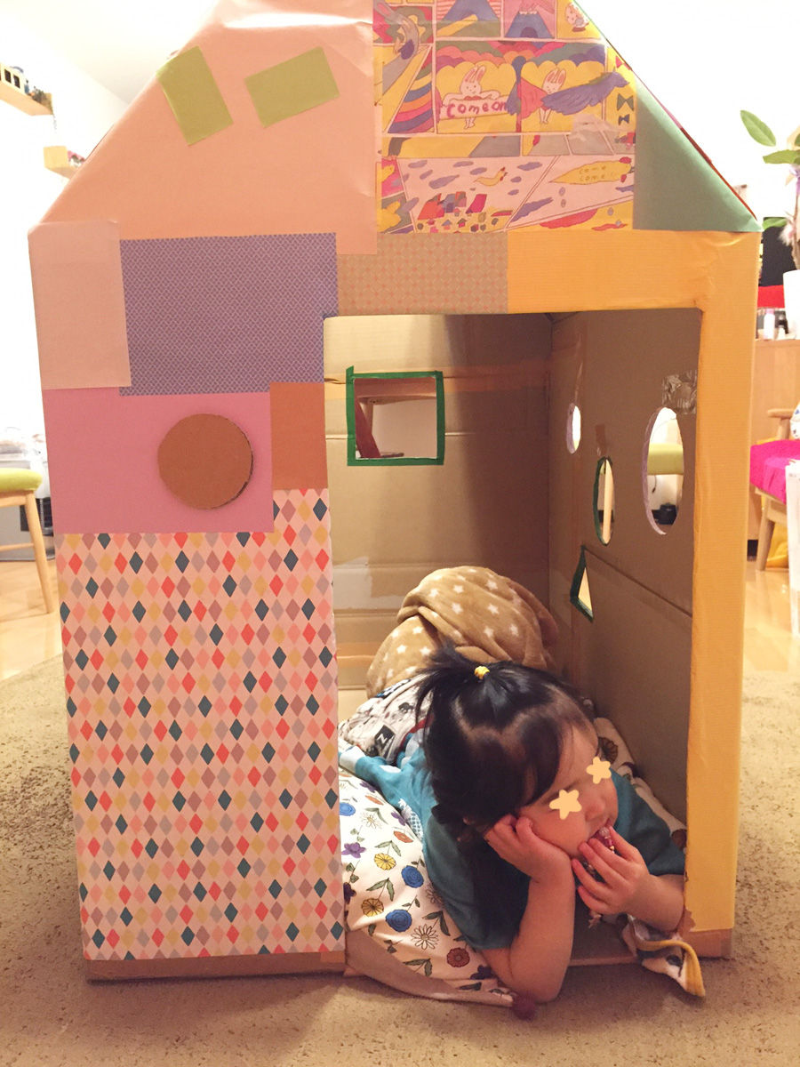 お披露目 Unaちゃんの手作り段ボールハウス2 Sioこうぼう 子育てと手作りと お披露目 Unaちゃんの手作り段ボールハウス2 Sioこうぼう 子育てと手作りと