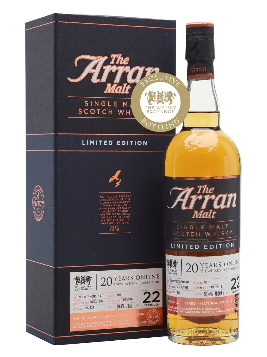 Arran 22yo 1996 18 The Whisky Exchange Exclusive アラン 22年 1996 18 ザ ウィスキー エクスチェインジ イクスクルーシヴ 酒飲ダイアリー